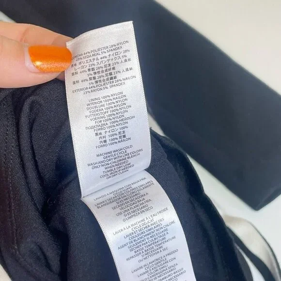 Michael Kors Womens Striped Long Sleeve Sheath Dress Black 2 Zipper Sleeve - Picture 8 of 10